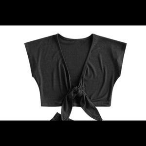 ZAFUL front tie crop top